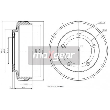 FÉKDOB FORD HÁTSÓ TRANZIT 00- 14709820