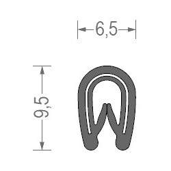 TÖMÍTETT PVC 1-2MM FEKETE/1MB1 DB RS34.3441