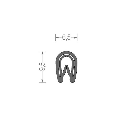 TÖMÍTETT PVC 1-2MM FEKETE/1MB1 DB RS34.3441