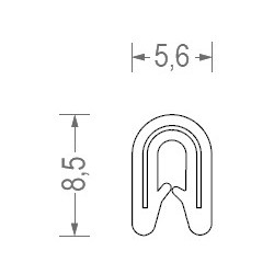 PVC-EGYENLETES TÖMÍTÉS 1MM VILÁGOSSZÜRKE/1MB1 DARAB RS34.3325