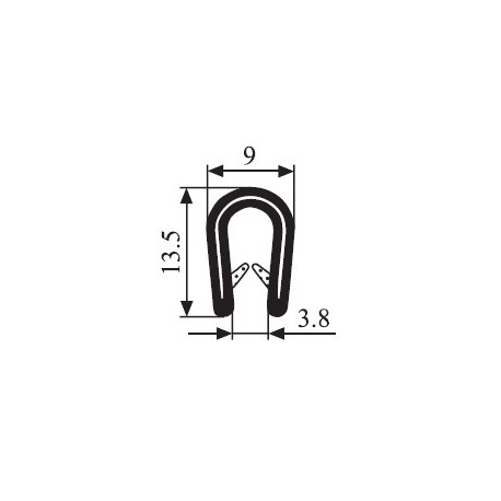 PVC TÖMÍTÉS 1-3MM FEKETE/1MB1 DB RS47.2030