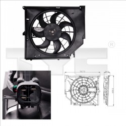 HŰTŐVENTILÁTOR BMW E46 316-330 98-05 64546988915 / 6988915