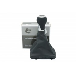 AUDI A4 B6 B6 B7 8E0863278 6B váltógomb fekete/ezüst matt bőr 8E0863278