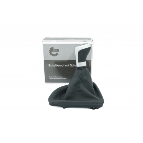 TOGGLE SHIFT HANDLE WITH MICHAEL BMW 1-es (E81, E87, E88, E82) 25117530222 5B fekete/matt ezüst bőrrel 25117530222