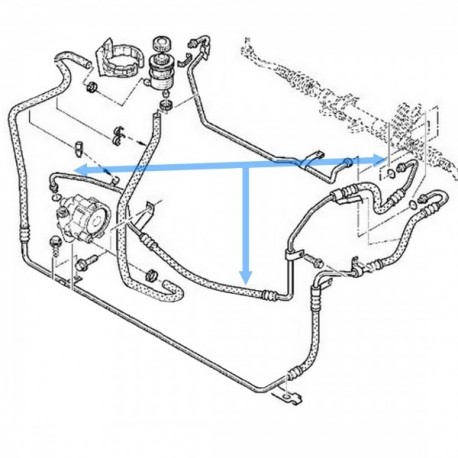 Szervokormány tömlő NISSAN Primastar, InterstarOPEL Vivaro A, MovanoRENAULT Master II, Traffic II 8200401453