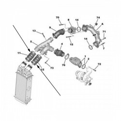 Turbina vonal Peugeot 3008, 308, 408, 5008, Expert, Partner,Citroen Berlingo, C4, DS4, DS5 0382NN