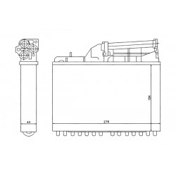 Fűtőradiátor BMW E34 1.8-4.0 2.5TD 88-97 64 11 1 384 325