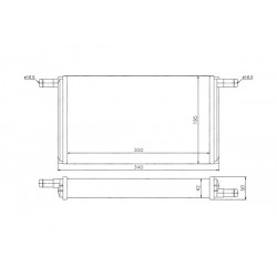 Fűtőradiátor VW LT28 2.4 2.4D TD 75-96 81619206023