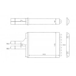 Légkondicionáló nélküli fűtőradiátor OPEL VECTRA B ALL 95 1843215