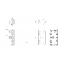Fűtőradiátor VW T4 1.8-2.8I D 90-03 701820032