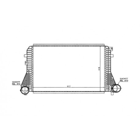 INTERCOOLER AUDI A3, VW GOLF TOURAN CADDY MIND 03 3C0145805G