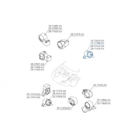 HÁTSÓ MOTORFÜGGESZTŐ BAK MITSUBISHI CARISMA DA 1995-2003 MR102115