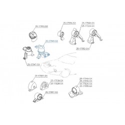 MOTOR TARTÓBAK JOBB MITSUBISHI LANCER CS 2000-2009 MR403666