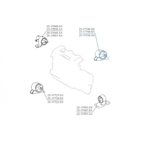 Hátsó motorbak NISSAN ALMERA II 2.2DI DCI 01 ALMERA TINO 1.8I 2.2DI DCI 11320BU001