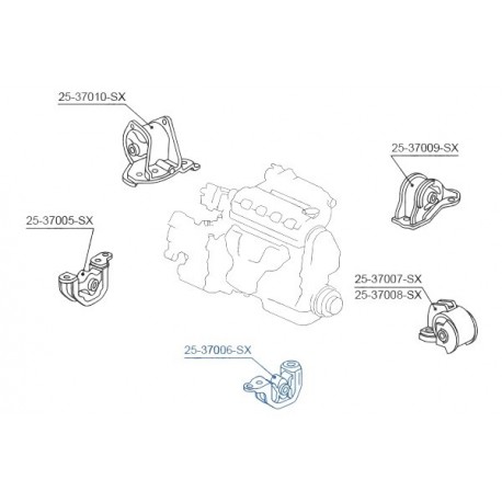 ELSŐ BAL MOTORRÖGZÍTŐ BAK HONDA CIVIC 1.4-1.6 SOHC 92-00 50842SR3000