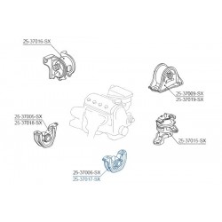 BAL ELSŐ MOTOR TARTÓ BAK HONDA CIVIC ALL DOHC 95-00 50842ST0N10