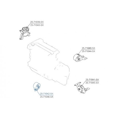 ELSŐ MOTORRÁGÓGUMI MAZDA 323 BA 1.3I-2.0I 94-98 BC1D39050A