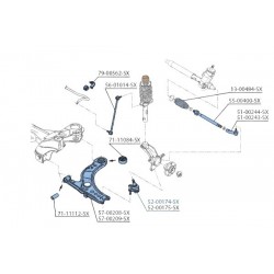 ALSÓ BAL LENGŐKAR GÖMBFEJ KÉSZLET VW POLO 1.2-1.6 1.4-1.9TDI 01 5U0407365A