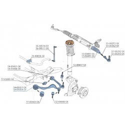 ALSÓ JOBB LENGŐKAR BMW E87 04 E90 05 31122405862