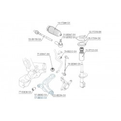 ALSÓ JOBB LENGŐKAR MITSUBISHI OUTLANDER 2.0 2.4 02 4013A132