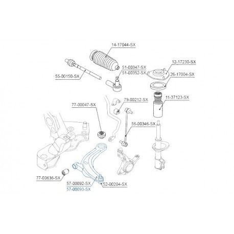 ALSÓ JOBB LENGŐKAR MITSUBISHI OUTLANDER 2.0 2.4 02 4013A132