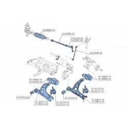 Alsó bal kar AUDI A3 03, VW GOLF 5 03, SKODA OCTAVIA ALL 04 1K0404151N