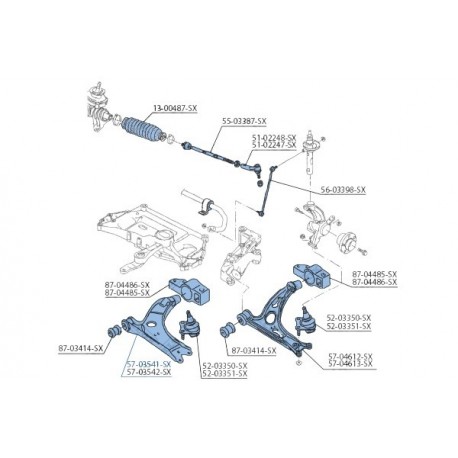 Alsó bal kar AUDI A3 03, VW GOLF 5 03, SKODA OCTAVIA ALL 04 1K0404151N