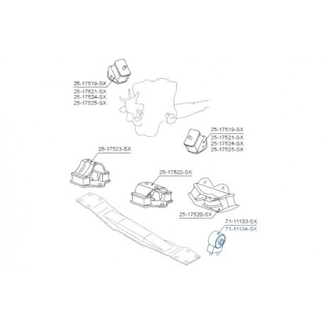 MITSUBISHI PAJERO II V14W-V55W 91-04 MOTORPÁRNA MB581845