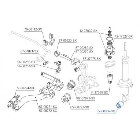 HÁTSÓ LENGÉSCSILLAPÍTÓ SZILENT HONDA CR-V 02 52622S7A014
