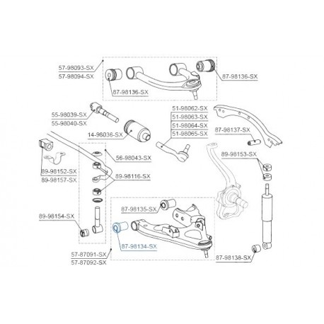 ALSÓ KERESZTLENGŐKAR SZILENT ELÜLSŐ TOYOTA LAND CRUISER UZJ100 HDJ100 98 4865460010