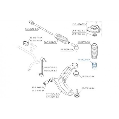 Első lengéscsillapító ütköző HYUNDAI GETZ 02 54626-1C000