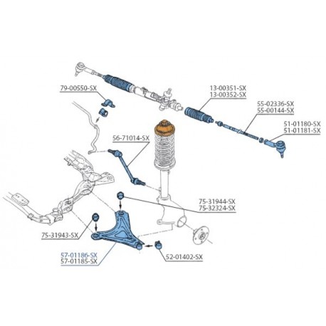 ALSÓ BAL FUTÓMŰKAR FORD MONDEO ALL 93-00 1102949