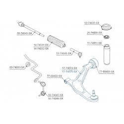 BAL LENGŐKAR NISSAN X-TRAIL T30 ALL 01 545018H310