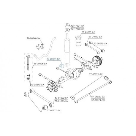 HÁTSÓ LENGÉSCSILLAPÍTÓ SZILENTBLOKK SSANGYONG ACTYON KYRON REXTON 01 4432521001