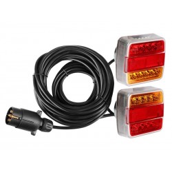 LED-es hátsó lámpakészlet mágnessel, 7,5 m, 7 pólusú 86666