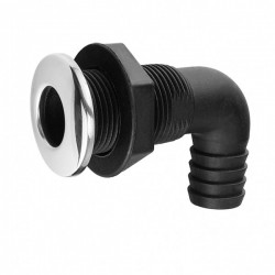 SZÖGLETES PCV ÁTHALADÓ CSŐ KARIMÁVAL 38 MM TÖMLŐHÖZ