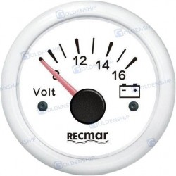 VOLTMÉRŐ 8-16V FEHÉR