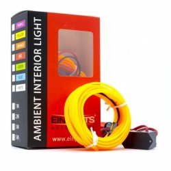 3 méteres borostyán LED száloptika - Ambient LED autóhoz