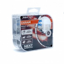 OSRAM Night Breaker® Laser HB4 halogén izzók duó doboz - maximális fényerő és hatótáv