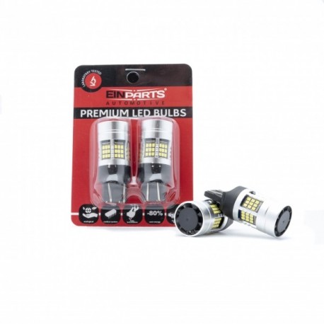 CANBUS LED izzók W21/5W 7443 54 SMD Fehér - Készlet 2 db