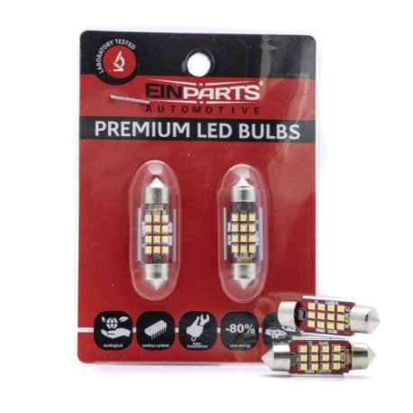 36 mm-es LED diódák 12 SMD CANBUS - Készlet 2 db