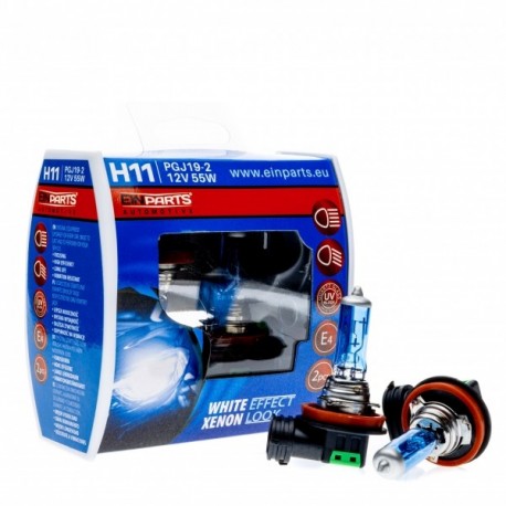 EPB79 halogén izzók H11 fehér hatású xenon kinézet 12V - készlet 2 db