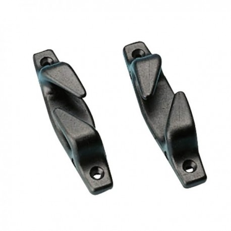 Fekete PVC kikötőbak 150 mm jobb oldali