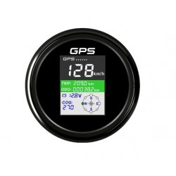 GPS sebességmérő óra 12V/24V hajóhoz/jachthoz fekete/fekete