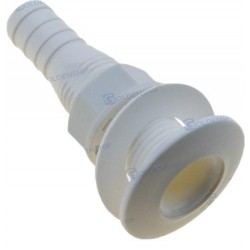 Műanyag hajózási gömbcsap tömlőadapterrel 1/2"