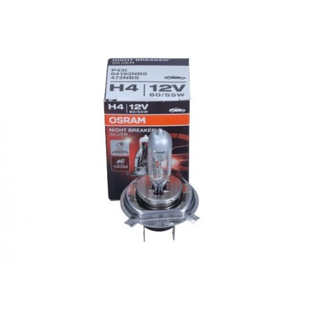 H4 izzó 12V/60/55W P43T +100% Night Breaker Silver H4