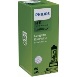 H11 12v/55w pgj19-2 hosszú élettartamú ecovision izzó pgj19-2 1 db PHI12362LLECOC1