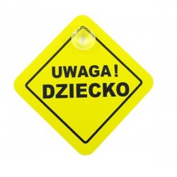 Tapadókorongos matrica Figyelem Gyermek