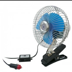 Autóventilátor 6 fém 12V csipesszel