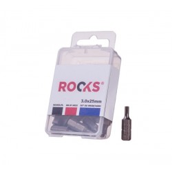 1/4 x 25 mm x hex 3 ütve csavarozó bit készlet 10 db OK070022
